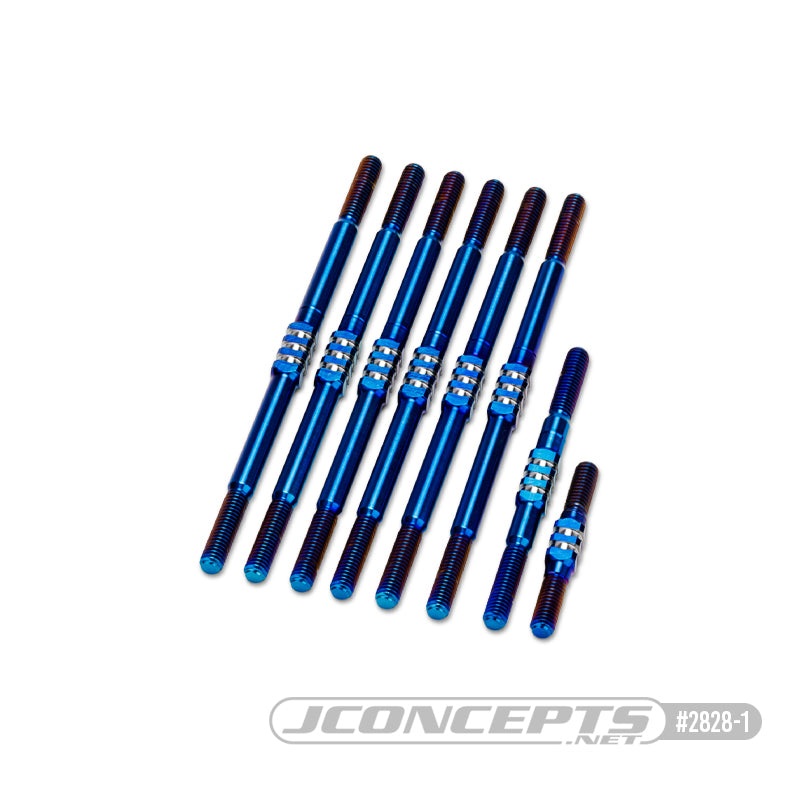 Jconcepts 2828-1 RC10T Burnt Blue Fin Titanium Turnbuckle (Set of 8)
