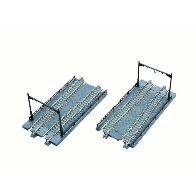 Kato 40-025 N 124mm UNITRAM Shared-Exclusive Boundary Track (Pack of 2)