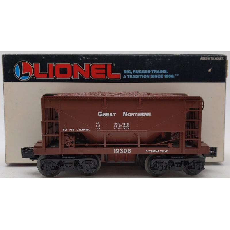 Lionel 6-19308 O Gauge Great Northern Ore Car with Ore Load #19308 EX/Box