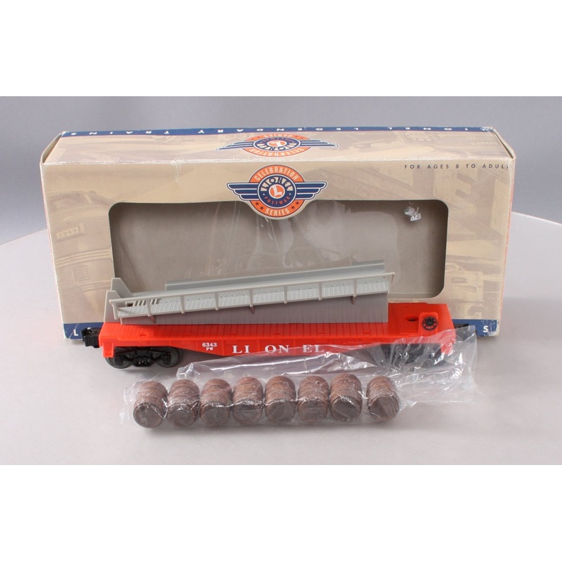 Lionel 6-19450 O Gauge PWC Barrel Ramp Car #6343 LN/Box