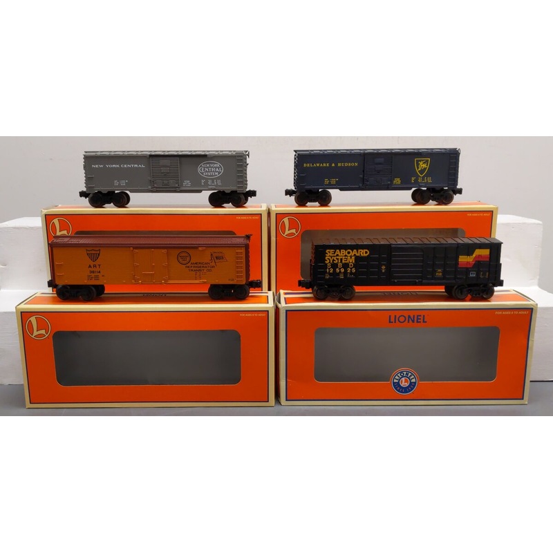 Lionel O Assorted Freight Cars: 9700, 9700, 36114, 125925 [4] LN/Box