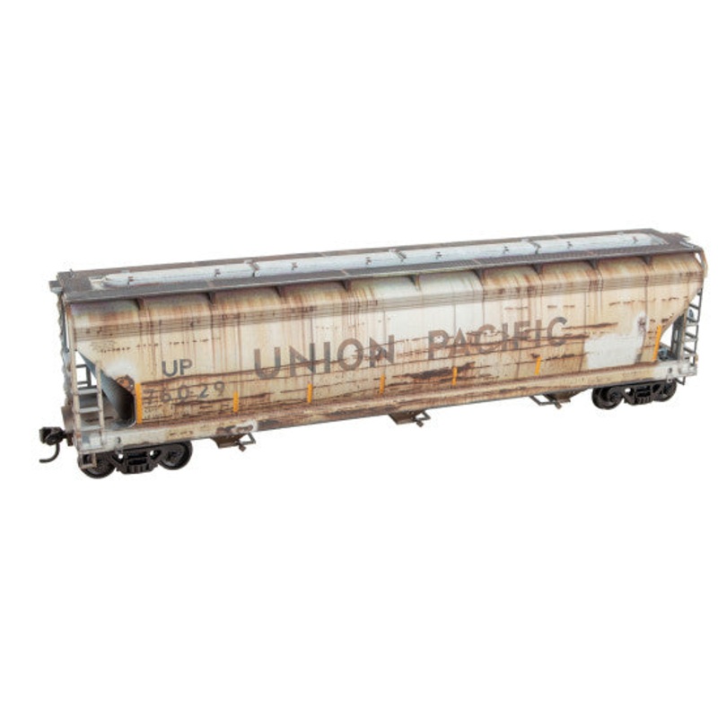 Micro-Trains 02000003 N Union Pacific Weathered ACF 3-Bay Covered Hopper #76029