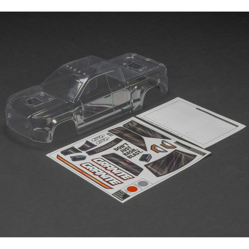ARRMA ARA-1620 GRANITE 4X4 Trimmed Clear Body