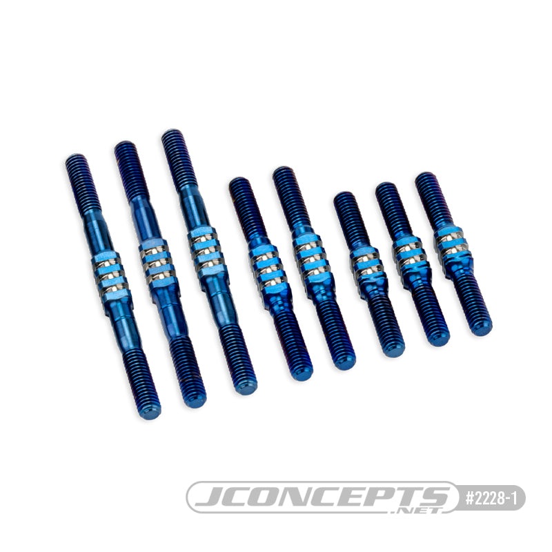 Jconcepts 2228-1 RC10 Classic Burnt Blue Fin Titanium Turnbuckle Set