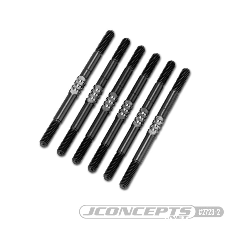 Jconcepts 2723-2 XRAY XB2 2024/2025 Stealth Black Fin Titanium Turnbuckle Set