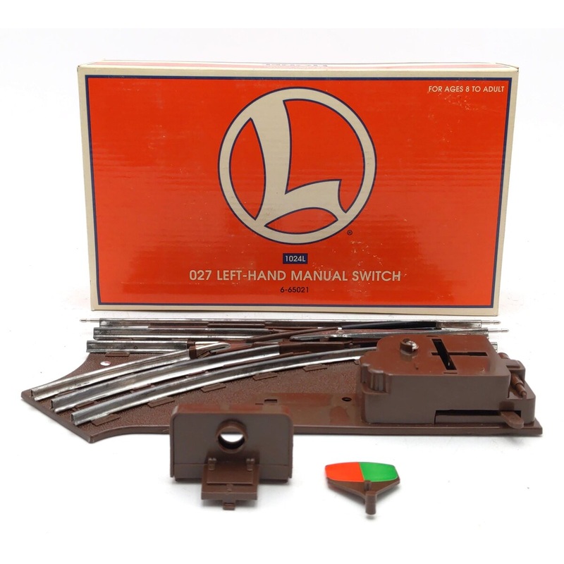 Lionel 6-65021 O 27 Left Hand Manual Switch Turnout EX/Box