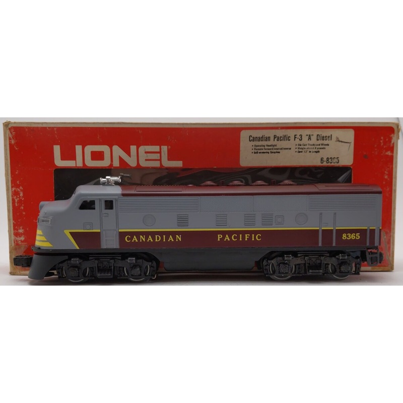 Lionel 6-8365 O Canadian Pacific F3 A Powered Diesel Locomotive VG/Box