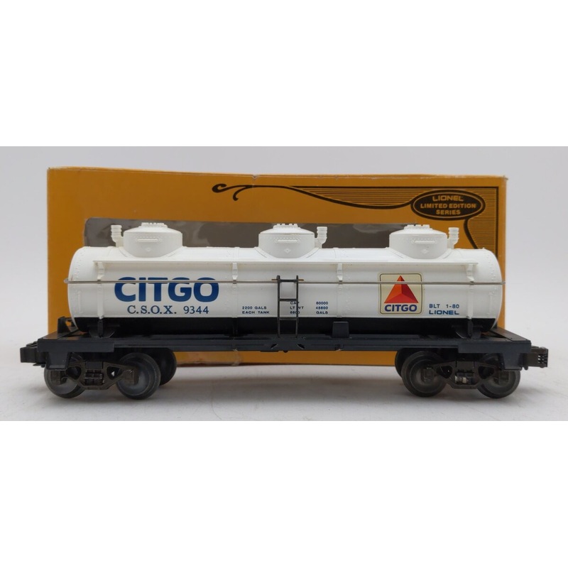 Lionel 6-9344 O Gauge Citgo Triple Dome Tank Car EX/Box