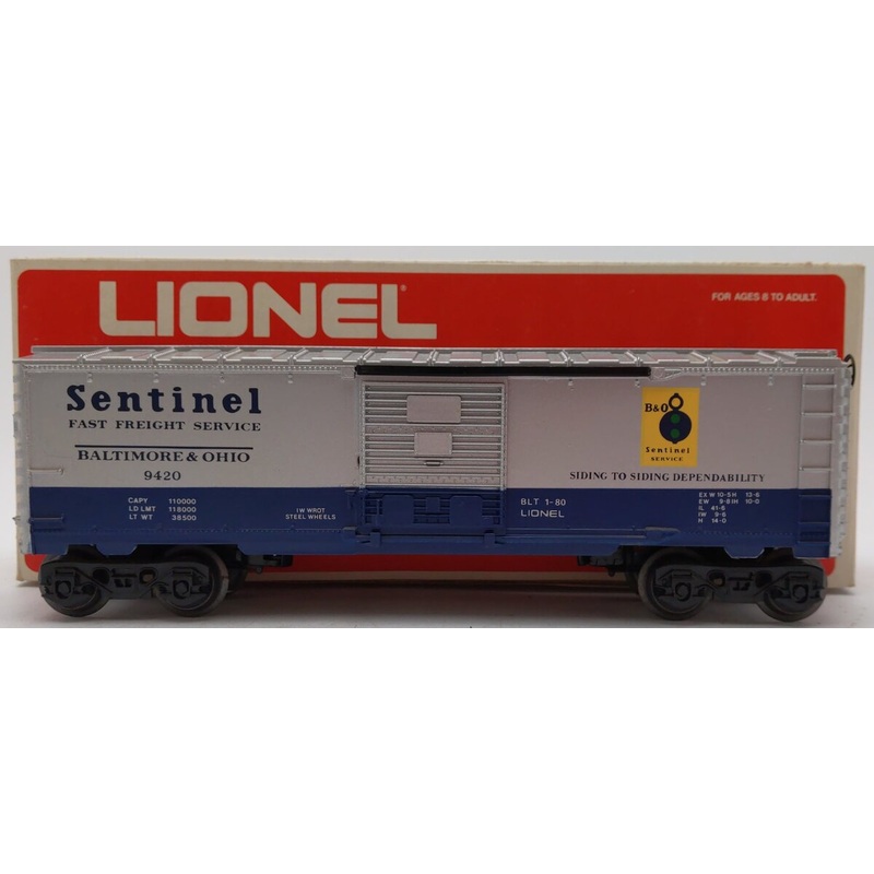 Lionel 6-9420 O Gauge Baltimore & Ohio Sentinel Boxcar EX/Box