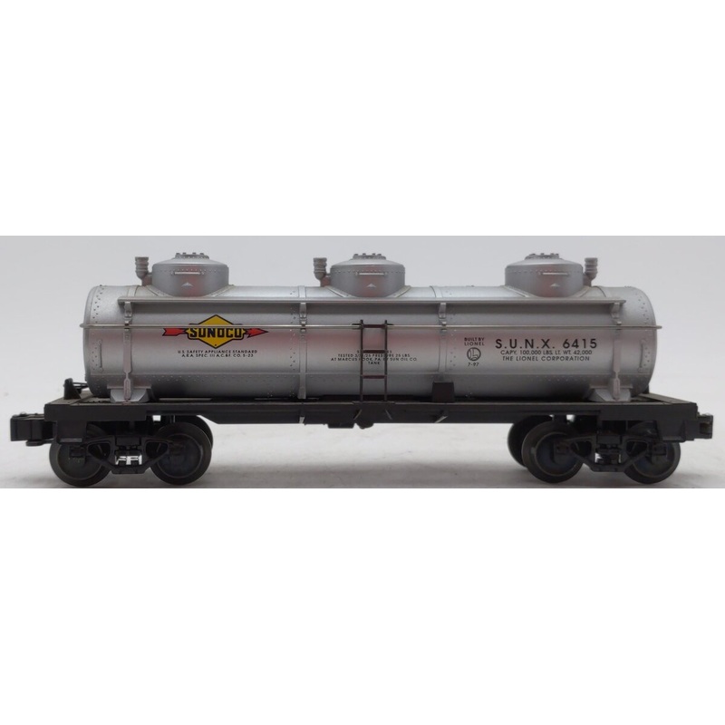 Lionel 6415 Vintage O Sunoco Triple Dome Tank Car VG