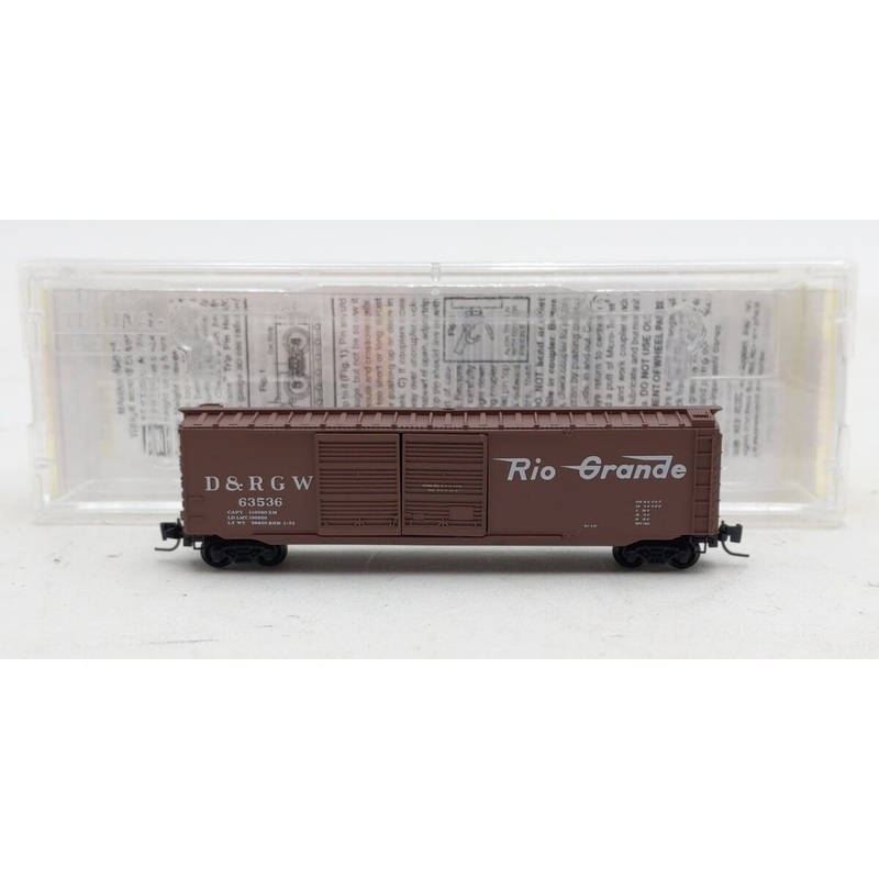 Micro-Trains 50600142 Z DRGW 50′ Standard Double Door Box Car #63536 EX/Box