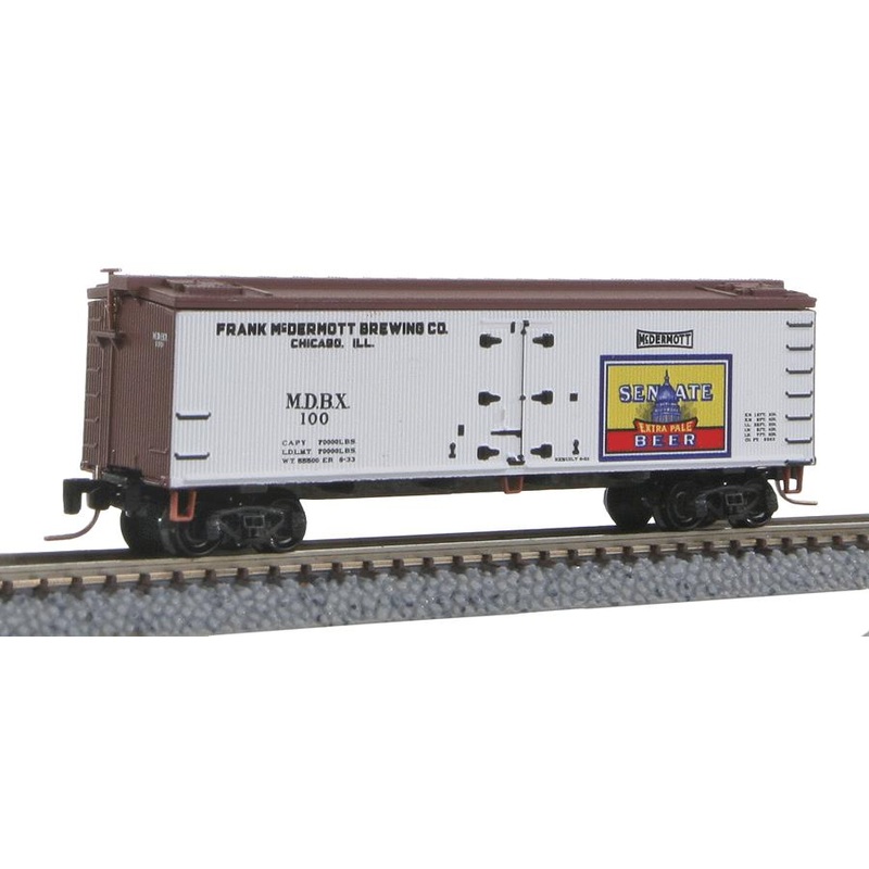 Micro-Trains 51800300 Z Senate Brewing Co. 40′ Wood-Sheathed Ice Reefer #100 LN/Box
