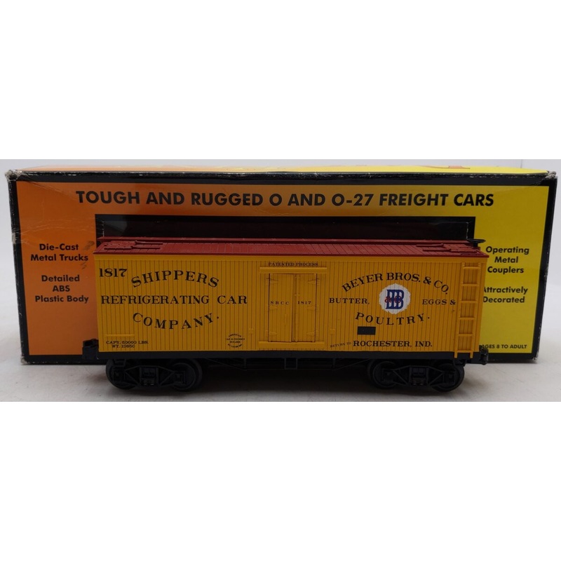 MTH 30-7863 O Gauge Breyer Bros. & Co. 19th Century 34′ Reefer Car #1817 EX/Box