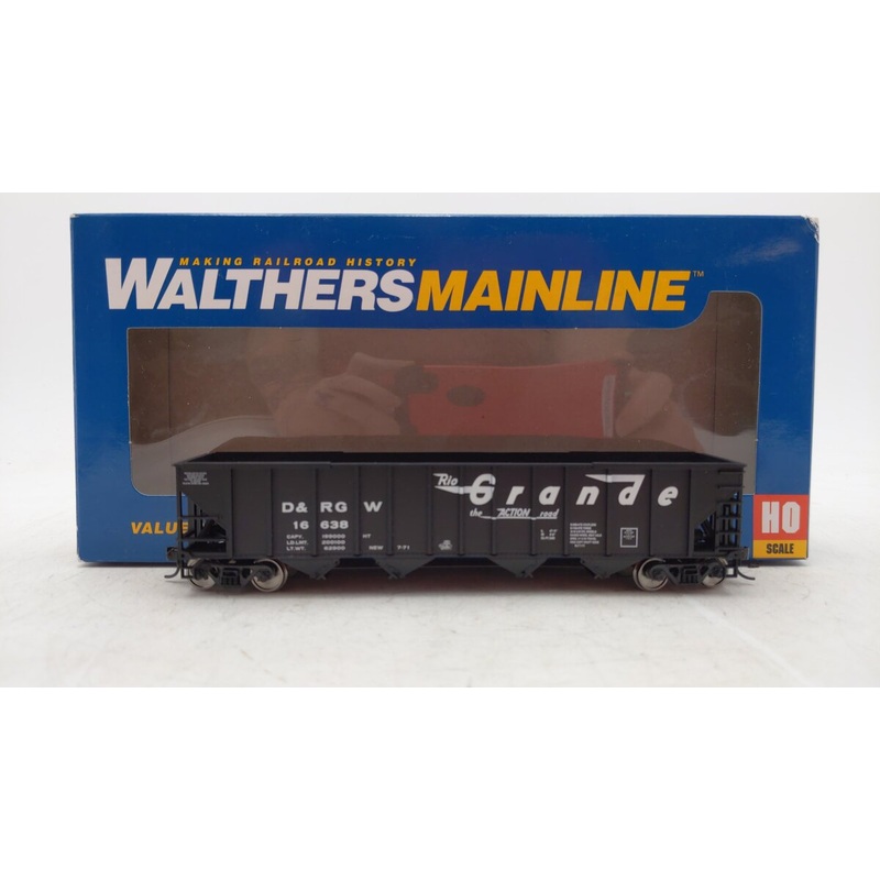 Walthers 910-1957 HO Denver & Rio Grande Western 50′ 100-Ton 4-Bay Hopper #16638 EX/Box