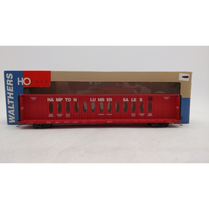 Walthers 932-4107 H Hampton Lumber-Opera 72′ Center Beam Flat Car (Single) EX/Box