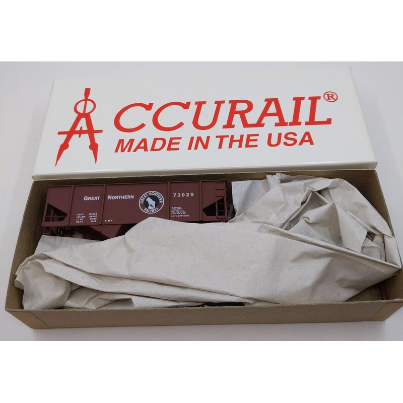 Accurail 2351.1 HO Great Northern Min Red Canton Twin Hopper Kit #73025