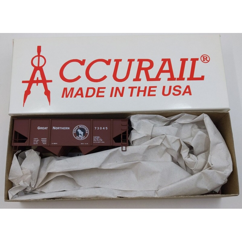 Accurail 2351.1 HO Great Northern Min Red Canton Twin Hopper Kit #73045