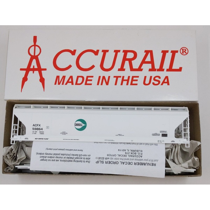 Accurail 8001 HO Cargill ACF 3-Bay Center-Flow Tank Car Kit #59864
