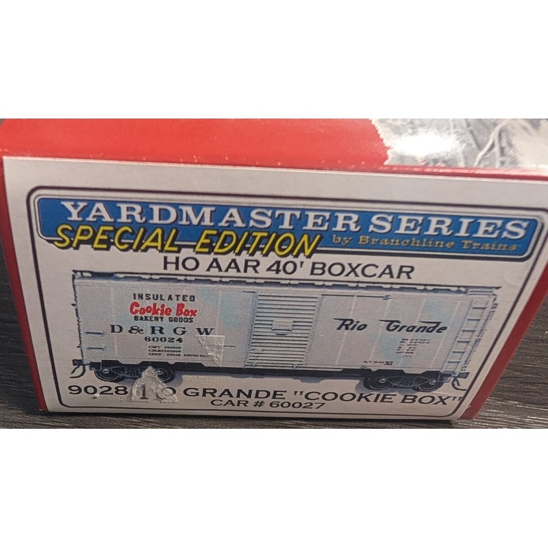 Branchline Trains 9028 HO Rio Grande Cookie Box AAR 40′ Boxcar #60027 Kit