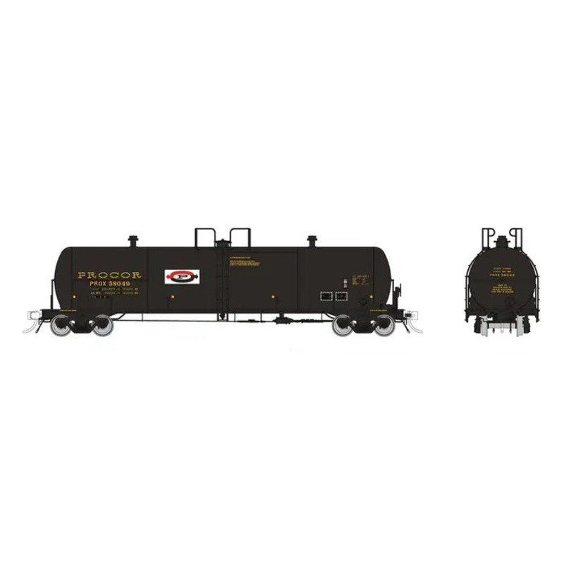 Rapido Trains 135024A HO PROX – Patched Split P Logo Procor 20K gal Tank Car