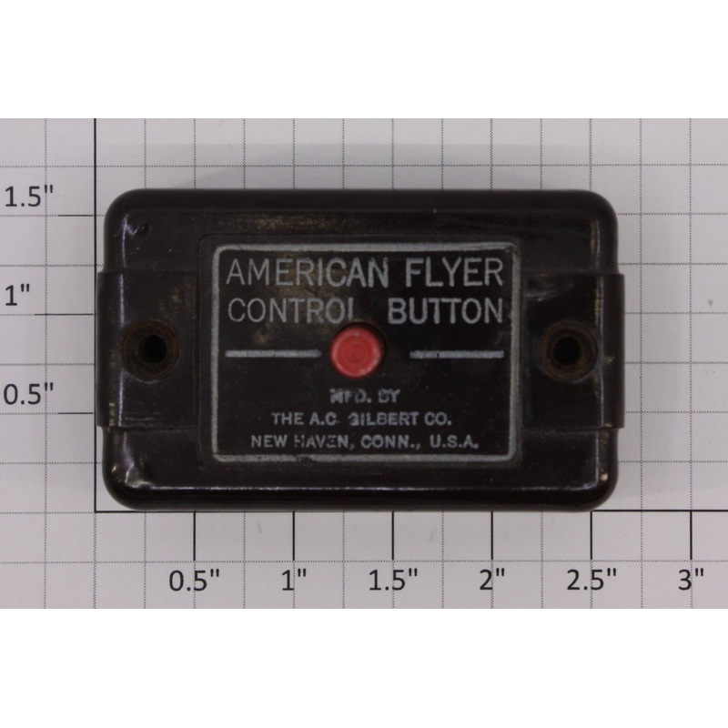 American Flyer XA10961-4 S Scale Brown w White Print & Red Control Button