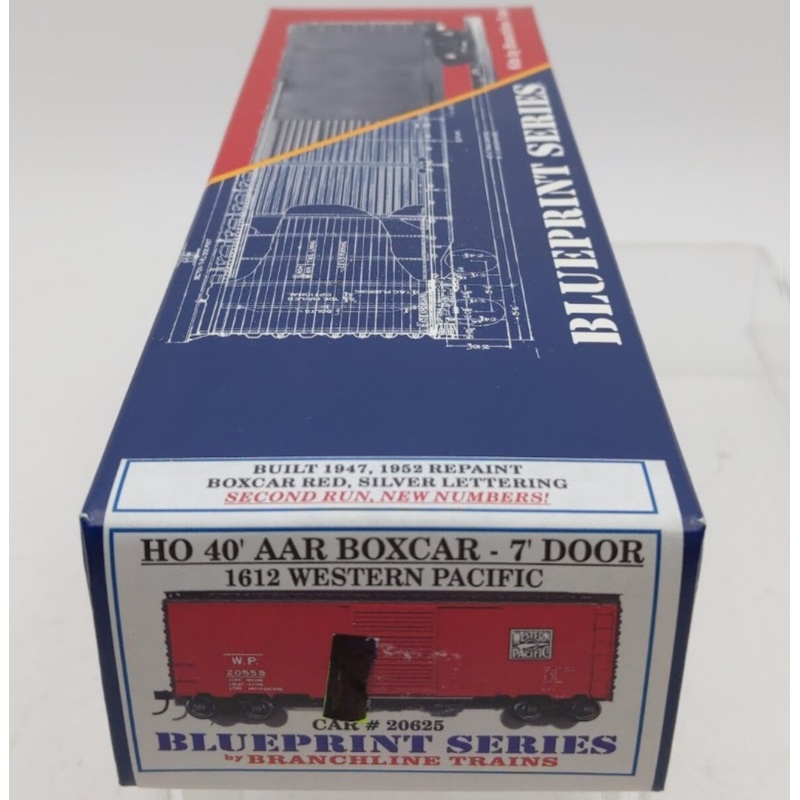 Branchline Trains 1612 HO Western Pacific 40′ AAR Boxcar 7′ Door # 20625 Kit