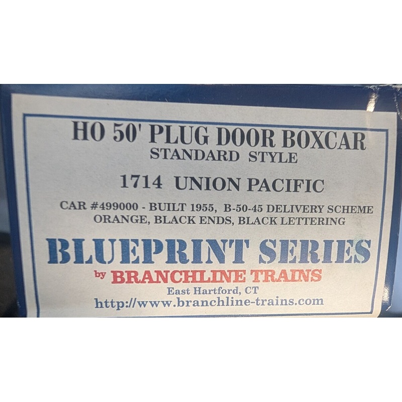 Branchline Trains 1714 HO Union Pacific 50′ Plug Door Boxcar #499000 Kit