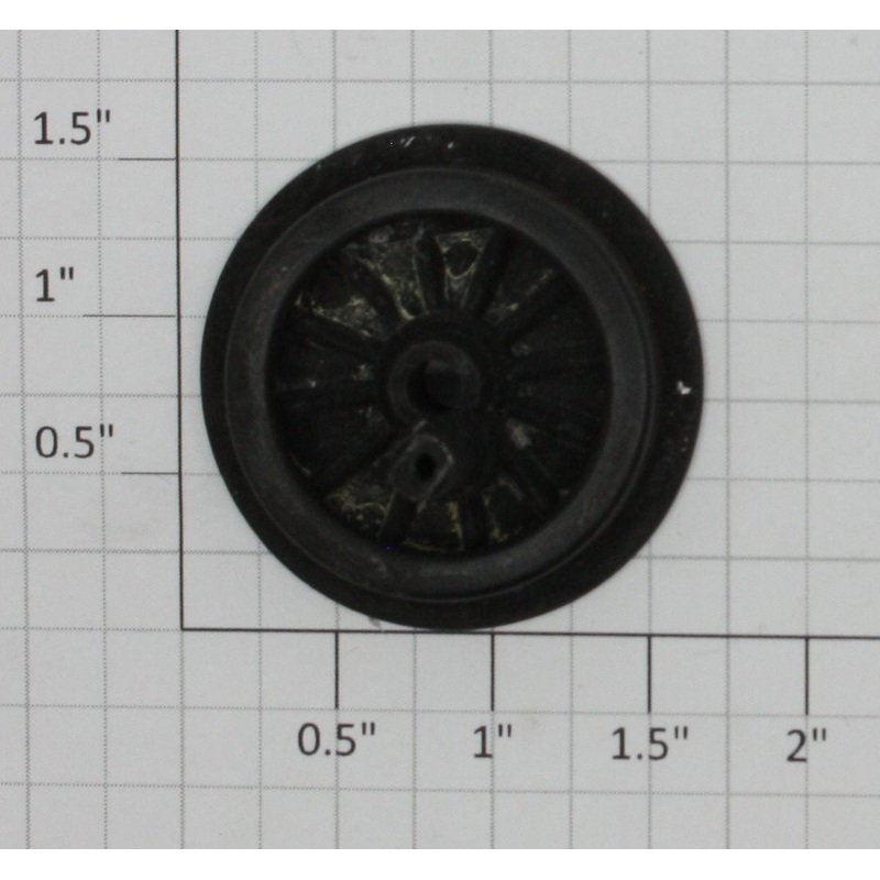 Lionel 249E-22 Black 12-Spoked Plain Wheel with Black Rim and Eccentric Stud