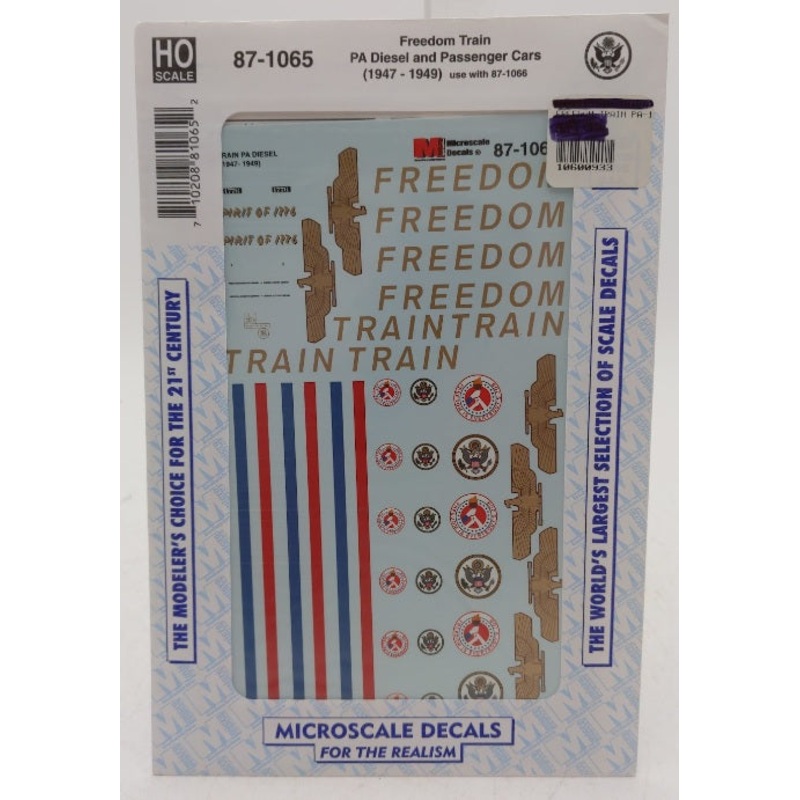 Microscale 87-1065 HO Freedom Train PA Diesel & Passenger Cars 1947-1949 Decal