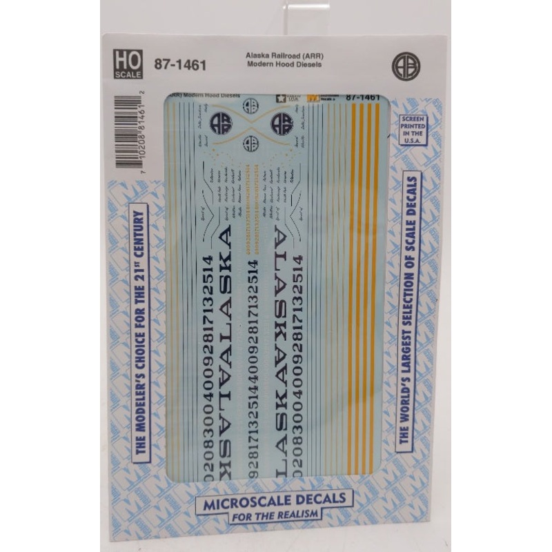 Microscale 87-1461 HO Alaska Railroad ARR Modern Hood Diesel Locomotives Decal