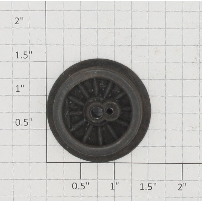 Lionel 249E-22 Black 12-Spoked Plain Wheel w Black Rim & No Eccentric Stud