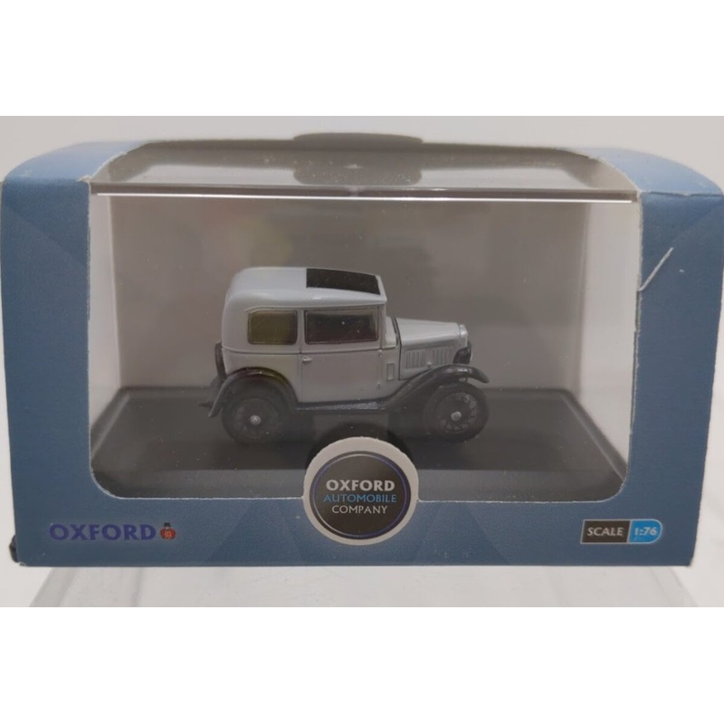Oxford Diecast 76ASS006 1:76 Scale Light Grey Austin Seven Saloon