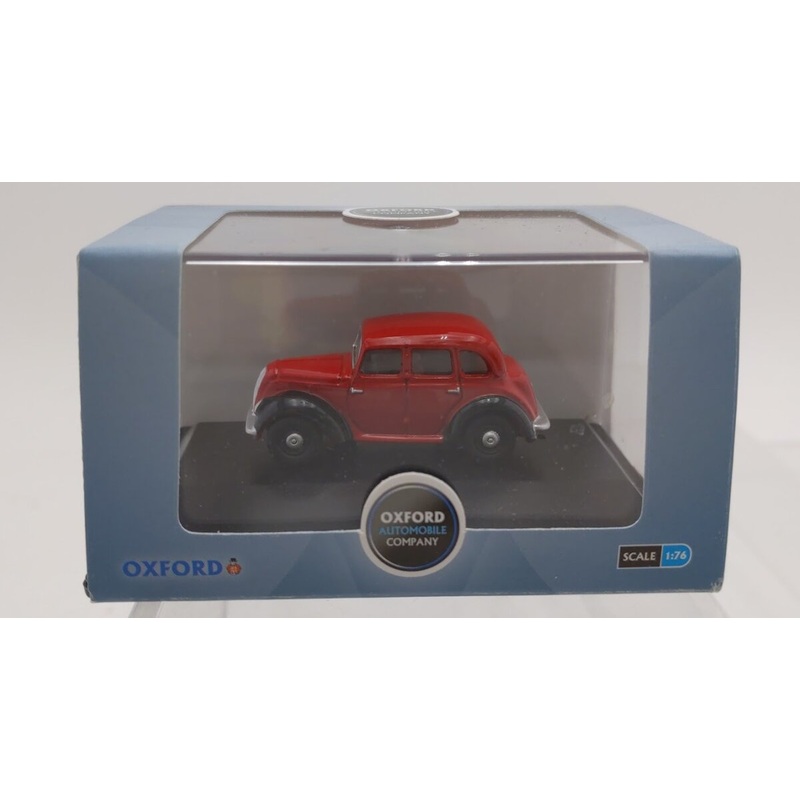 Oxford Diecast 76MES006 1:76 Scale Red/Black Morris Eight Series E Saloon