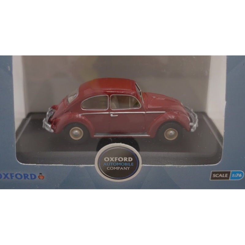 Oxford Diecast 76VWB002 1:76 Ruby Red VW Bug Volkswagen Beetle Wiedersehen