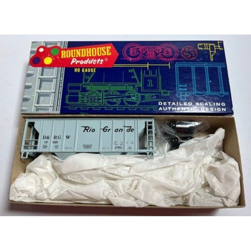 Roundhouse 3233 HO Scale D&R.G.W Covered Hopper Car #18325 Kit