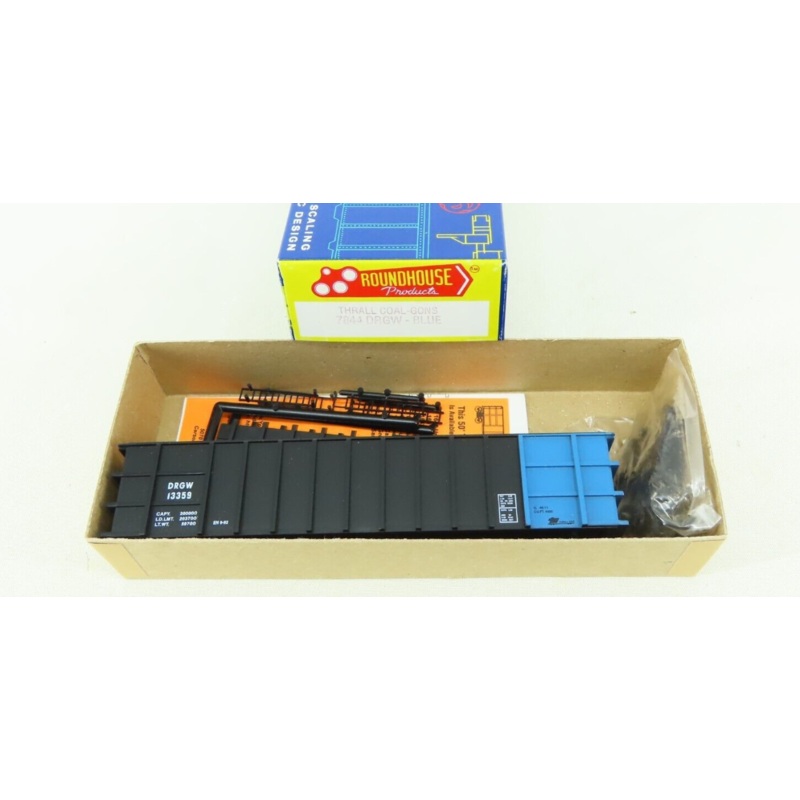 Roundhouse 7844 HO Scale Blue D&RGW Thrall Coal-Gons #13359 Kit