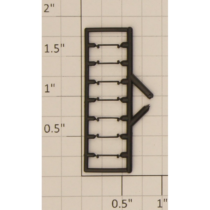 S-Helper 1278-09-03 Black Hopper End Grab Rail (Set of 7)