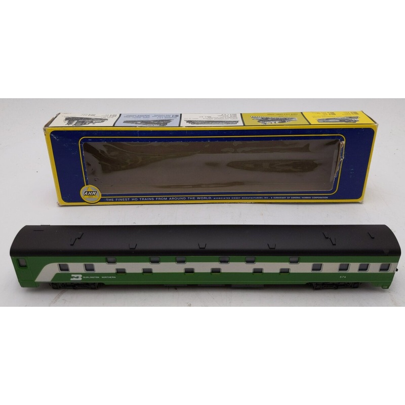 AHM 6406 HO Burlington Northern 1930 Duplex Sleeper Car #574 EX/Box