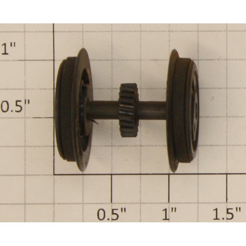American Flyer XA15A220A Pull-Mor Black Plastic Wheel Axle and Gear Assembly
