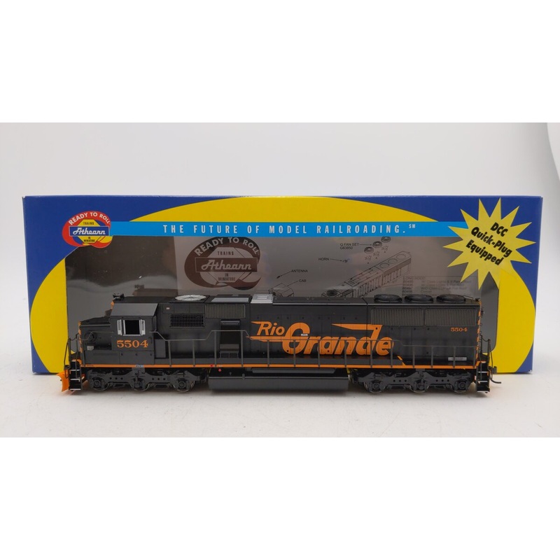 Athearn 8045 HO Scale D&RGW SD-50 Diesel Locomotive #5504 w/DCC EX/Box