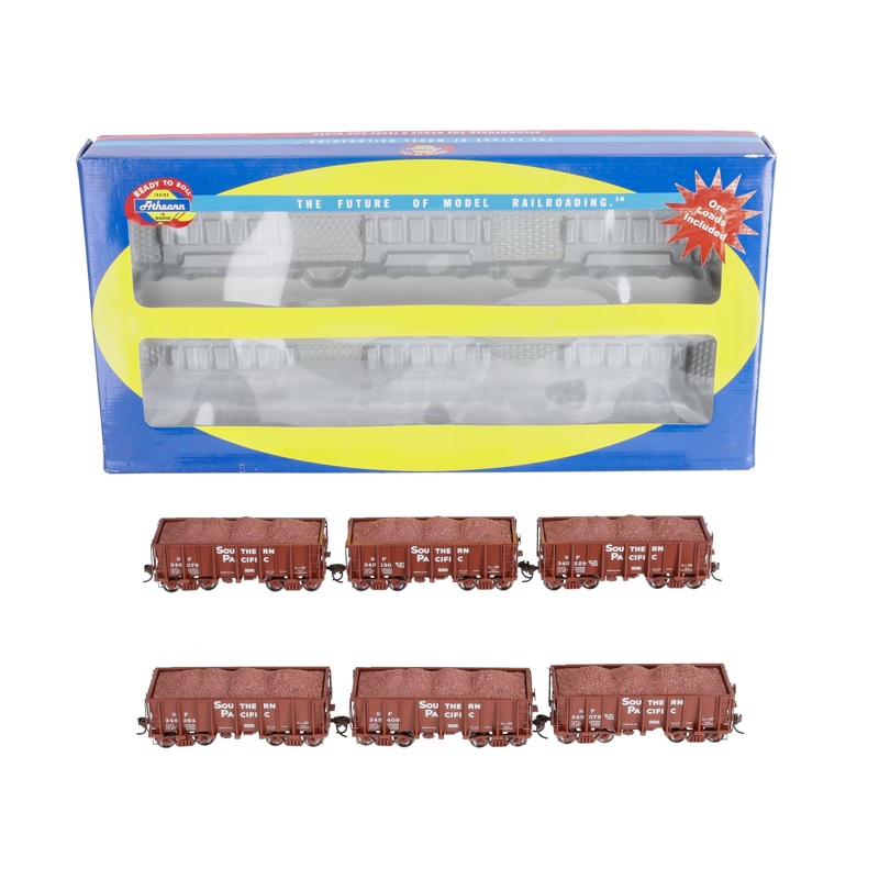 Athearn 94962 HO Scale Southern Pacific 26′ Low-Side Ore Gondolas 6-Pk LN/Box