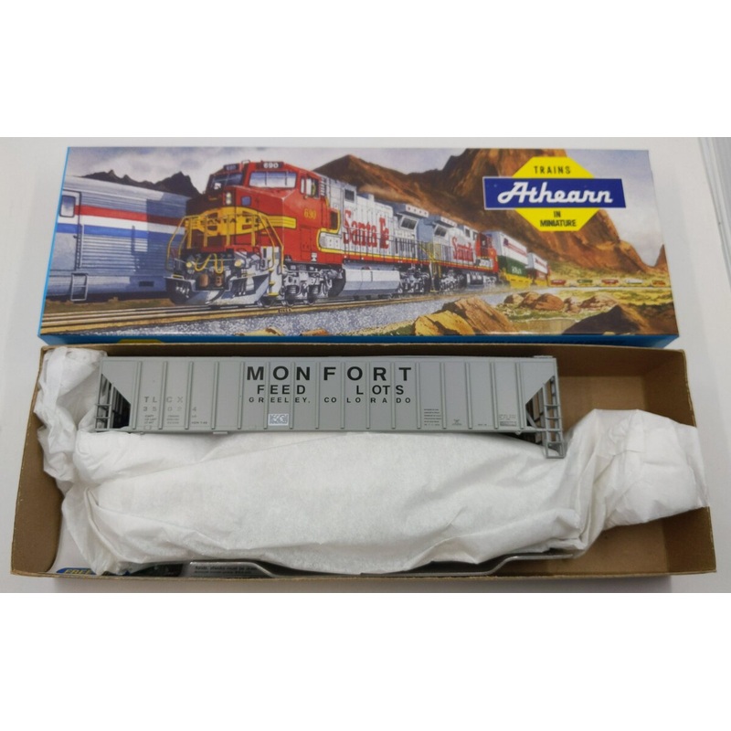 Athearn HO SCALE #6140 MONFORT FEED LOTS TLCX 35024 54′ PS HOPPER