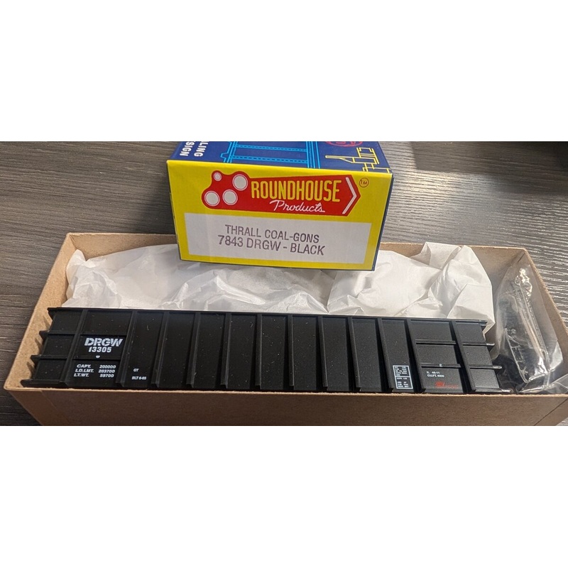 Roundhouse 7843 HO Scale Black Thrall Coal-Gons D&RGW #13305 Kit