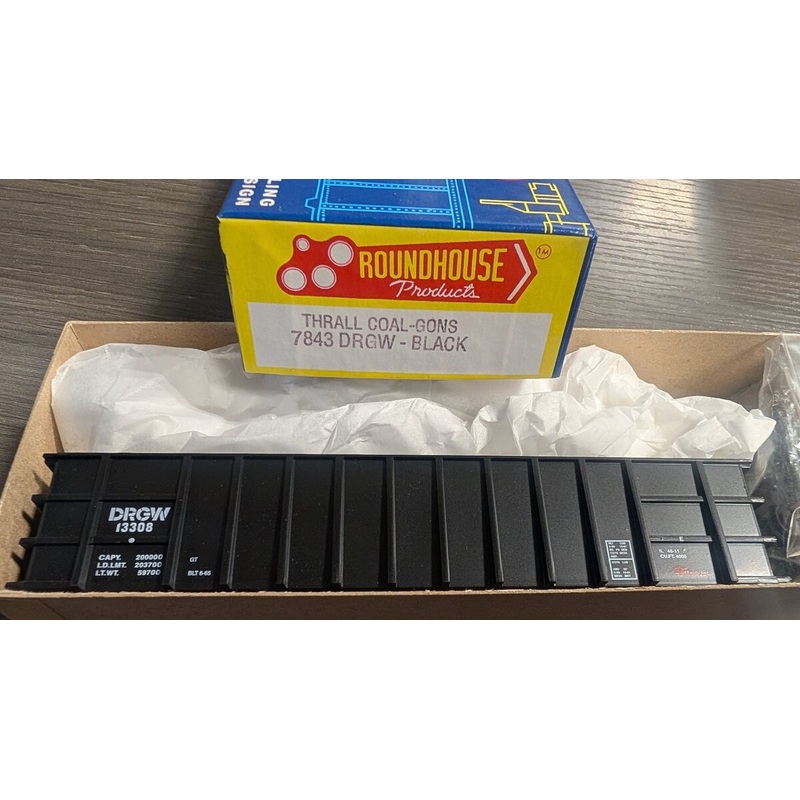 Roundhouse 7843 HO Scale Black Thrall Coal-Gons D&RGW #13308 Kit