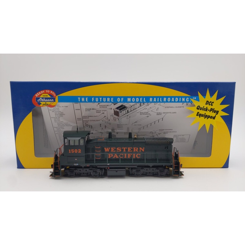 Athearn 95853 HO Western Pacific SW1500 Powered Diesel Locomotive # 1502 RTR EX/Box