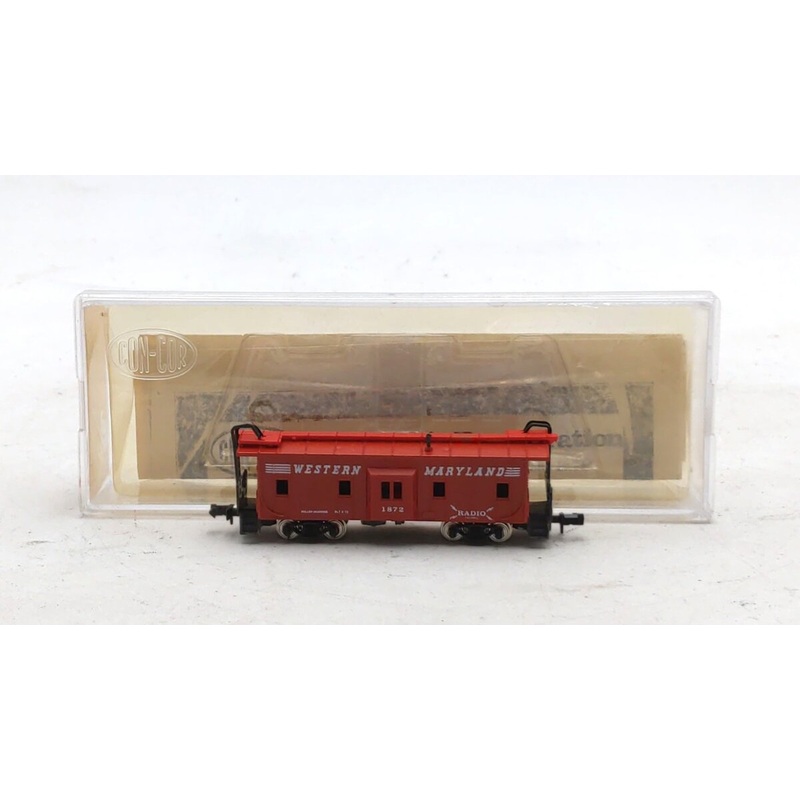 Con-Cor 1251Z N Scale Western Maryland Bay Window Caboose #1872 EX/Box