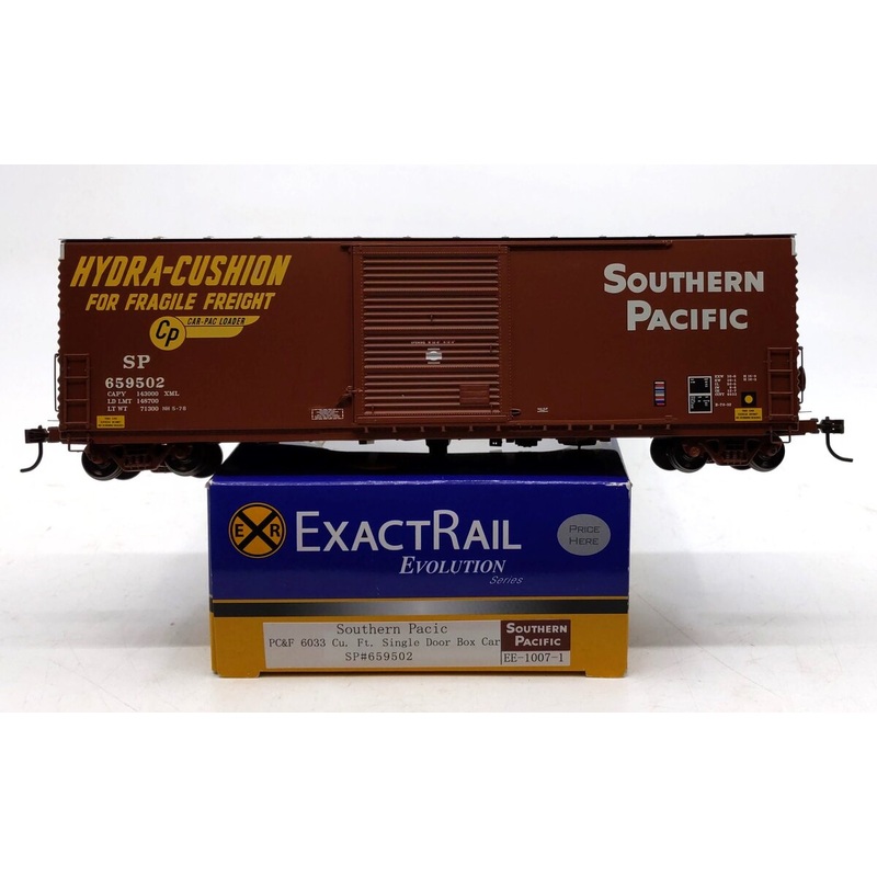 ExactRail EE-1007-1 HO Southern Pacific PC&F 6033 Single Door Boxcar #659502 LN/Box