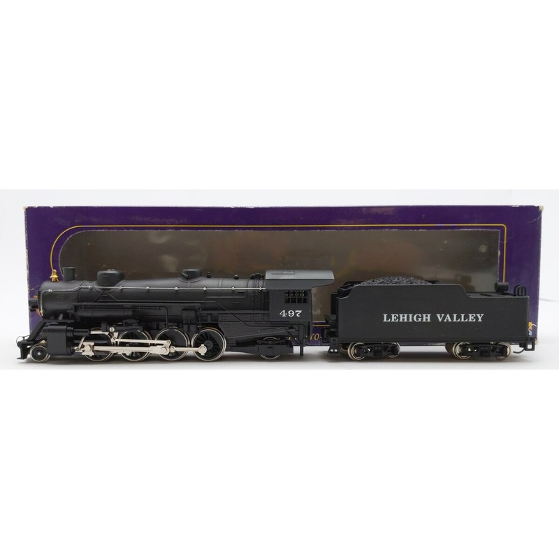 IHC M9826 HO 2-8-2 Mikado Lehigh Valley Locomotive and Tender #497 EX/Box