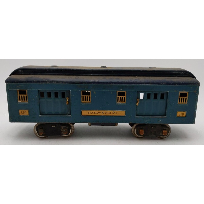 Lionel 310 Vintage Standard Gauge Two Tone Blue Tinplate Baggage Car