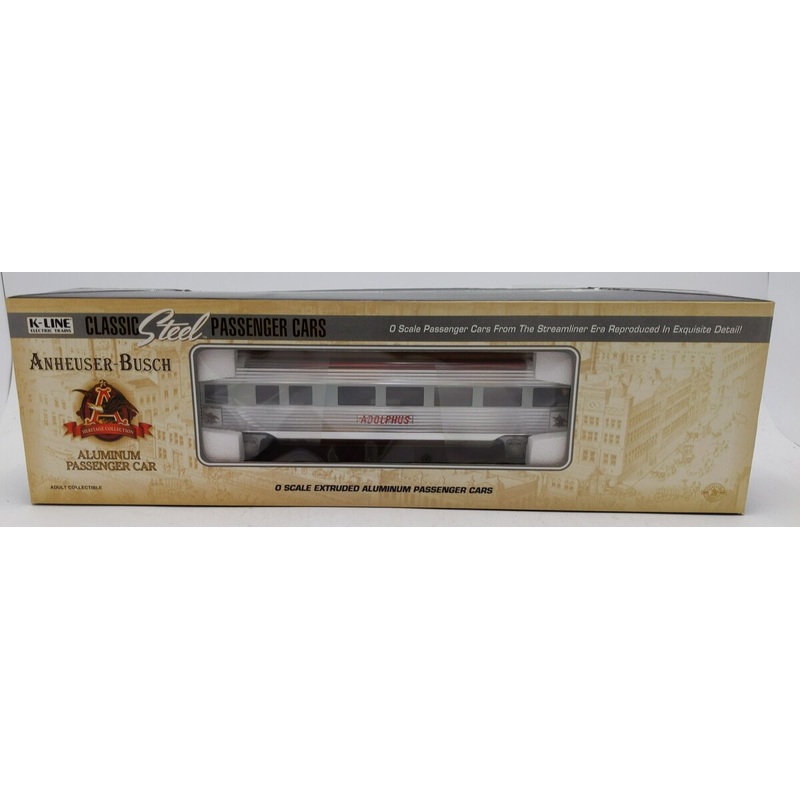 K-Line K4698-0101 O Gauge Busch Adolphus 16 Aluminum Business Observation Car MT/Box